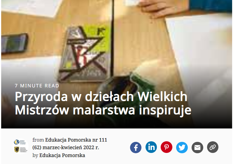 Artykuł - Przyroda Wielkich Mistrzów Inspiruje