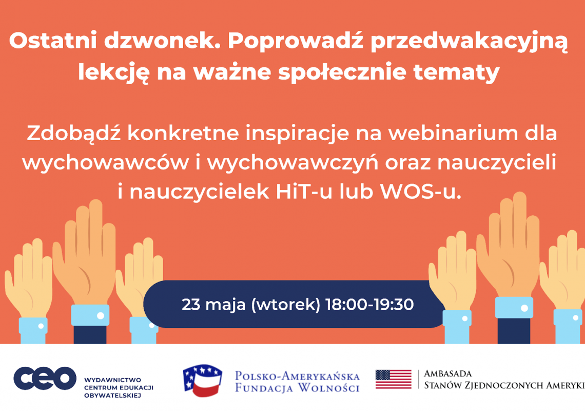 Z Ambasady USA – zaproszenie na webinar z serii „Młodzi głosują”