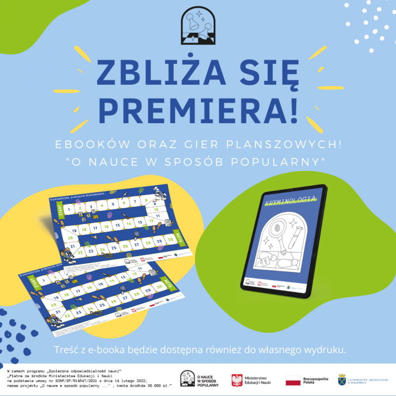 E-booki oraz gry planszowe w ramach projektu „O nauce w sposób popularny”
