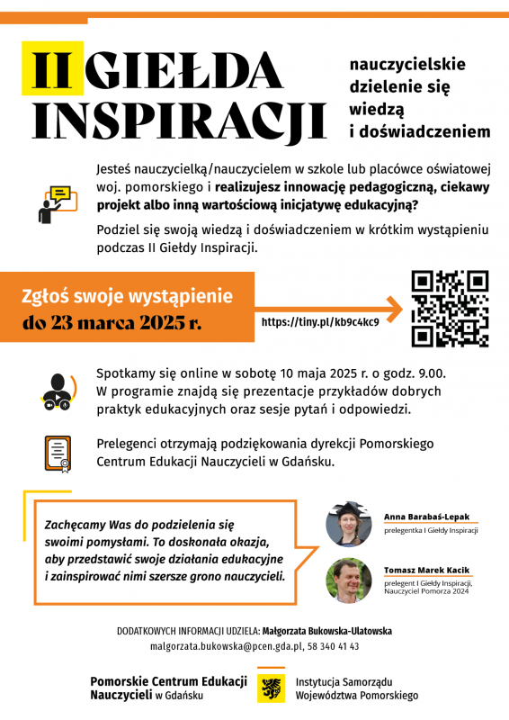Plakat promujący II Giełdę Inspiracji