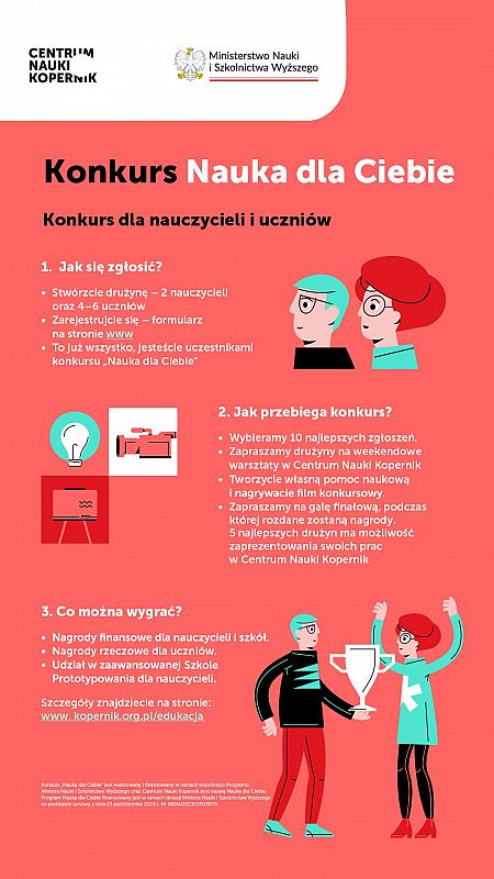 Konkurs Centrum Nauki Kopernik dla szkół podstawowych - Nauka dla Ciebie