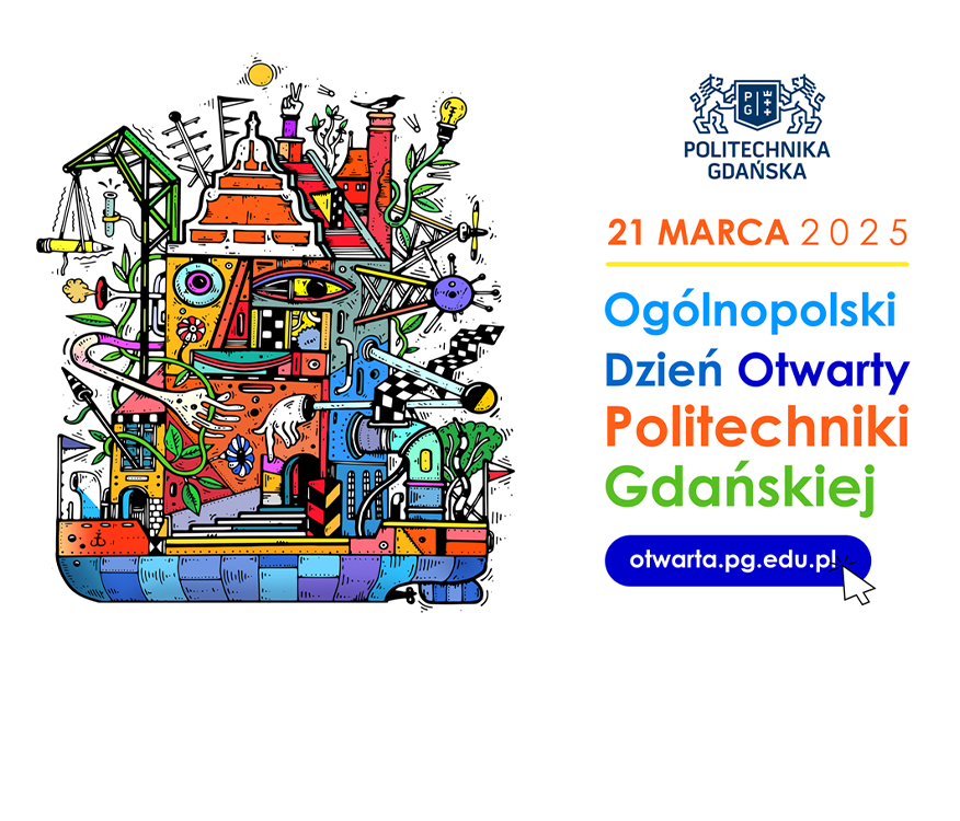 Grafika promująca Ogólnopolski Dzień Otwarty Politechniki Gdańskiej