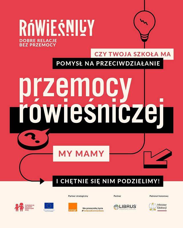 Grafika promocyjna programu profilaktycznego Rówieśnicy