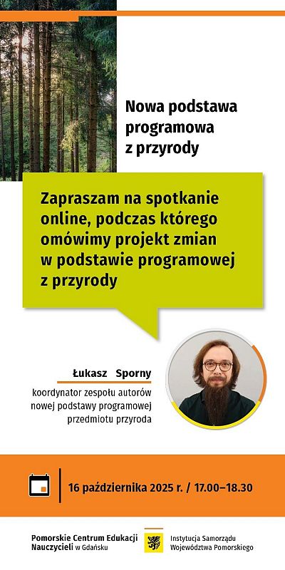 Zaproszenie na spotkanie online z Łukaszem Spornym