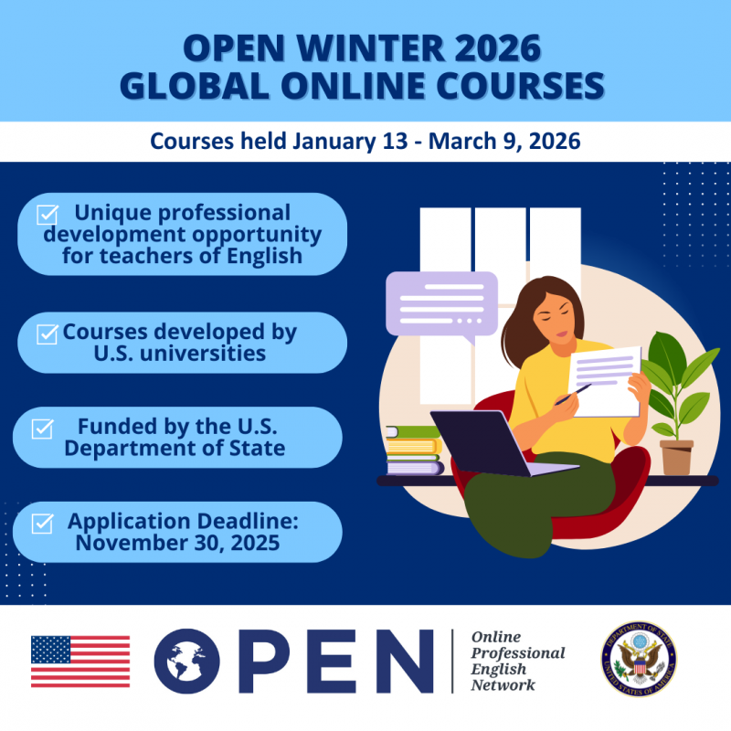 Plakat promujący nabór nauczycieli języka angielskiego