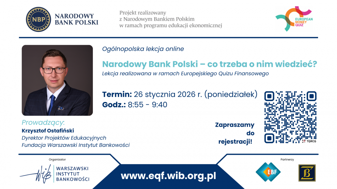 Ogólnopolska lekcja online "Narodowy Bank Polski - co trzeba o nim wiedzieć?"
