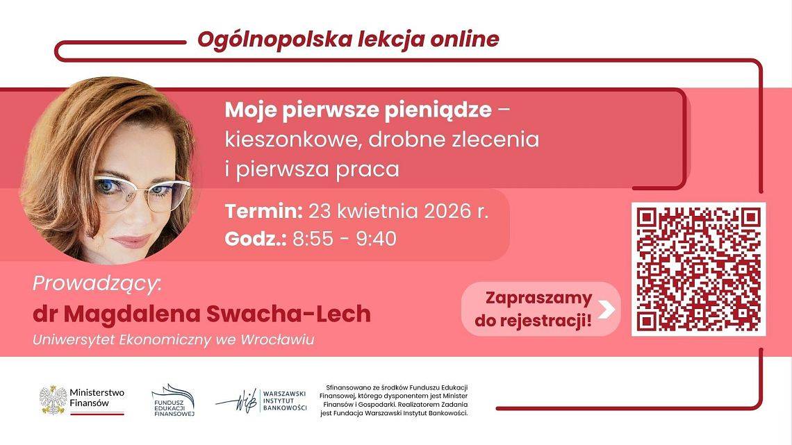 Ogólnopolska lekcja online „Moje pierwsze pieniądze...”