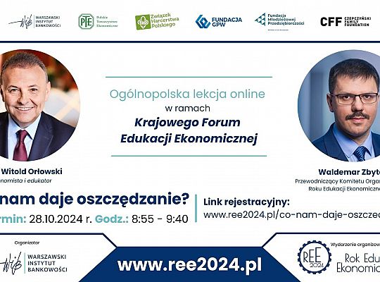 Ogólnopolska lekcja online - Co nam daje oszczędzanie? Konkurs z nagrodami