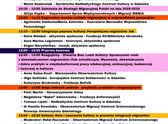 Konferencja pn. Więcej kultury! Międzykulturowa integracja poprzez kulturę