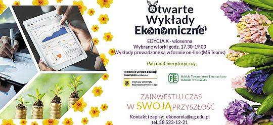 Grafika promująca Otwarte Wykłady Ekonomiczne