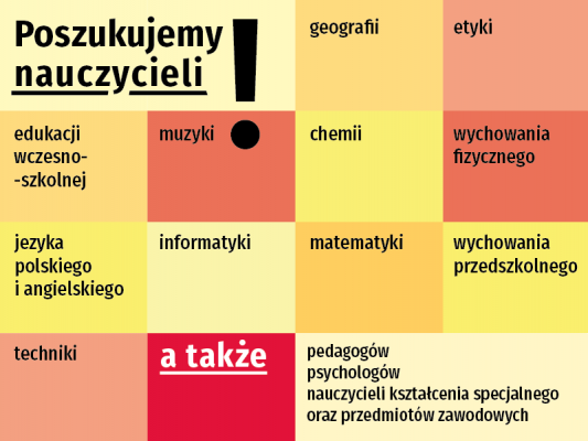 Grafika promująca nabór Kuratorium Oświaty w Gdańsku na nauczyciela-doradcę metodycznego