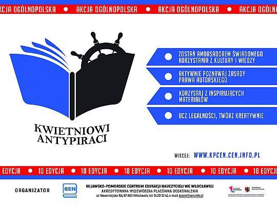 Grafika promująca akcję Zostań Kwietniowym Antypiratem